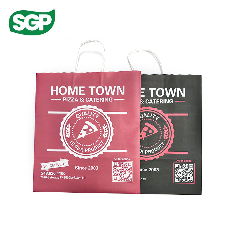 Full Print Black & Red Extra Large Paper Bag | Custom Retail Packaging