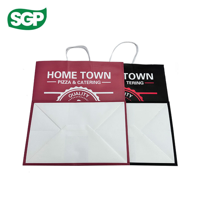 Full Print Black & Red Extra Large Paper Bag | Custom Retail Packaging