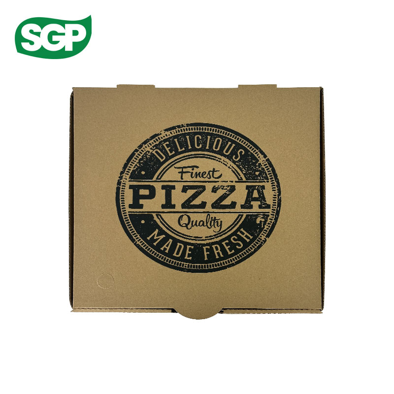 Custom Kraft Pizza Boxes with Single-Color Flexo Printing | Low MOQ & Eco-Friendly Packaging