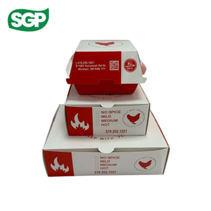 Custom Printed Paper Food Boxes & Paper Bowls – Red & White Design