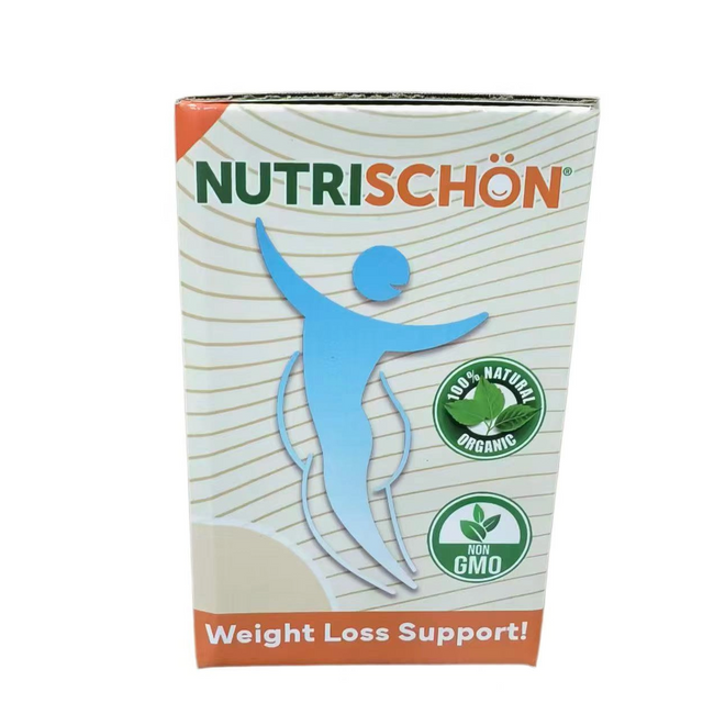 Custom CMYK Printed Nutrischön Slim+Fit Dietary Fiber Box - Glossy VarnishCoated Supplement Packaging