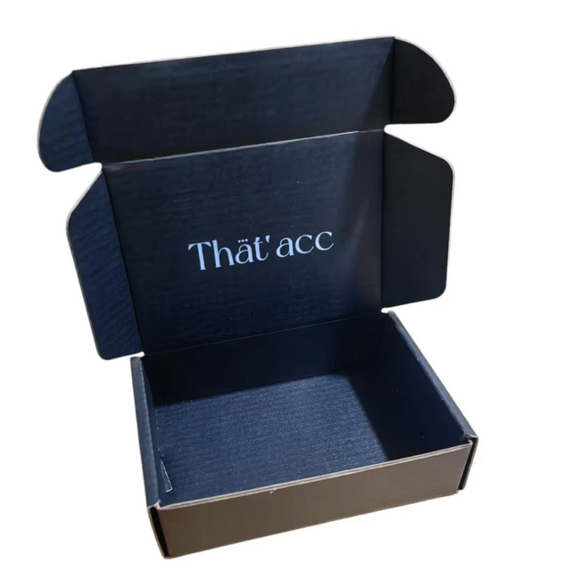 Custom Black Corrugated Mailer Boxes With Interior Logo Printing