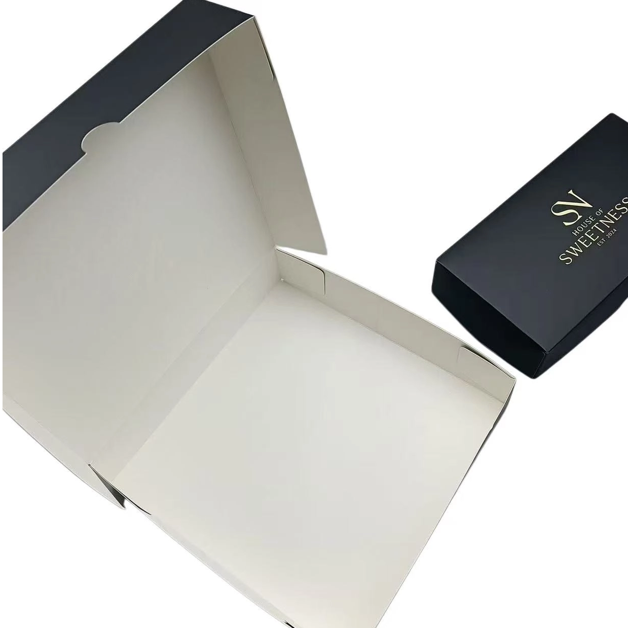 Custom Black Foldable Gift Boxes With Gold Foil Logo | Luxury Cardboard Packaging Boxes